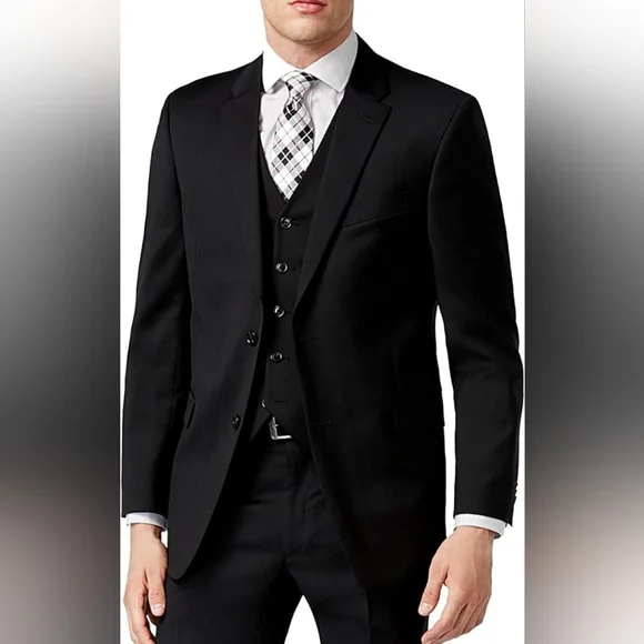 Nwt Tommy Hilfiger Wool Men's Black Adams Blazer Classic Tailored Trim Fit - Picture 10 of 10
